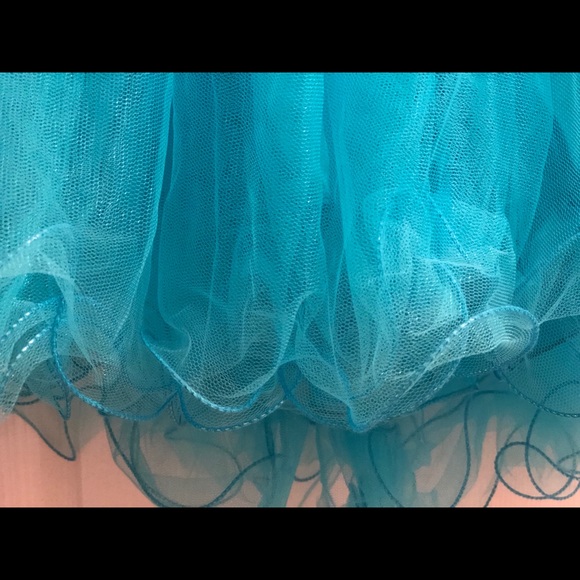 Blue tulle prom/formal short dress - Picture 4 of 5